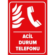 Mıgnatıs - Acil Durum Telefon Levhası - Dekote Malzeme 25X35Cm
