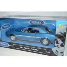 Welly 1:24 1967 Pontiac Firebird Mavi Model Metal Araba