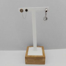 Modamugo Çelik Halka Taşlı 3'lü Kombin Küpe - Rodyum