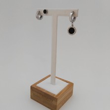 Modamugo Çelik Halka Taşlı 3'lü Kombin Küpe - Rodyum