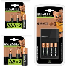 Duracell Cef 14  Şarj Cihazı ve 4 Adet 1300 Mah Aa Şarj Edilebilir Pil ve 4 Adet 750 Mah Aaa  Şarj Edilebilir Pil