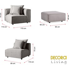 Decoraev Hera Modüler Rahat Köşe Koltuk Takımı