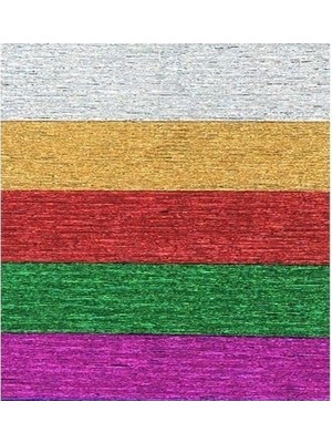 Kika Renkli Metalik Krapon Kağıdı 50 x 100 mm 5'li