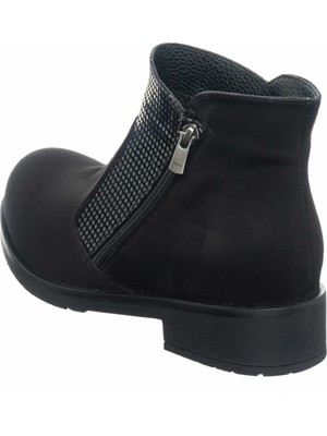 Costo Shoes K505-1 Siyah Süet Büyük Numara Kadın Botları