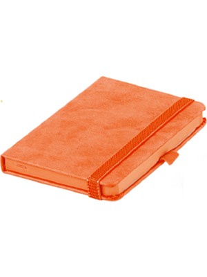 Pigado Termo Lastikli Kalem Tutuculu Deri Mini Not Defteri Turuncu