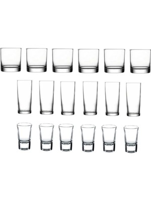 Paşabahçe 18 Parça Istanbul Viski Rakı ve Shot Seti