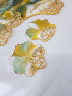 Sultan Tasarım Epoksi 2'li Bardak Altlığı