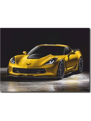 La Vita E Bella Lüks Sarı Araba Kanvas Tablo CC-1023