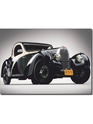 La Vita E Bella Antika Siyah Araba Kanvas Tablo CC-1024