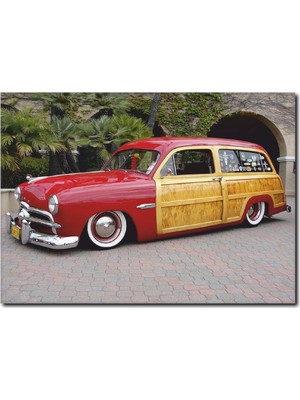 La Vita E Bella Sarı Kırmızı Araba Kanvas Tablo CC-1033