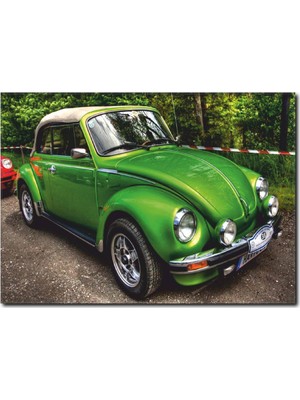 La Vita E Bella Yeşil Vosvos Araba Kanvas Tablo CC-1036