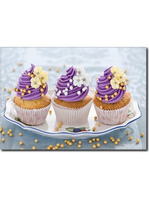 La Vita E Bella Süslü Cupcake Temalı Kanvas Tablo CP-1001