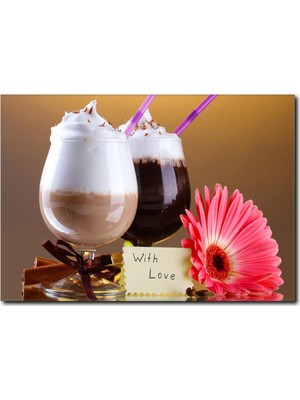 La Vita E Bella Sütlü Kahve Temalı Kanvas Tablo CP-1005