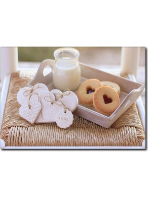 La Vita E Bella Çilekli Turta Temalı Kanvas CP-1007