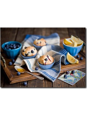 La Vita E Bella Üzümlü Kek Temalı Kanvas Tablo CP-1009