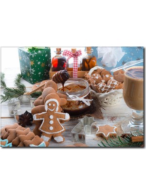 La Vita E Bella Yılbaşı Kurabiyeleri Temalı Kanvas Tablo CP-1014