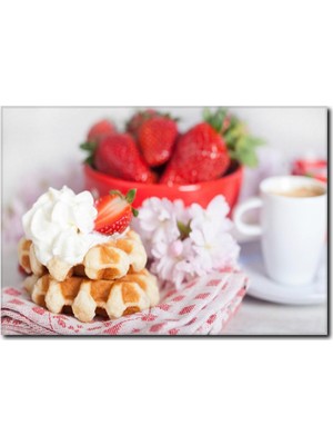 La Vita E Bella Çilekli Tatlı Kanvas Tablo CP-1091