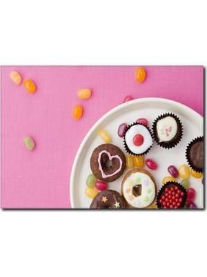 La Vita E Bella Minik Pastacıklar Temalı Kanvas Tablo CP-1095