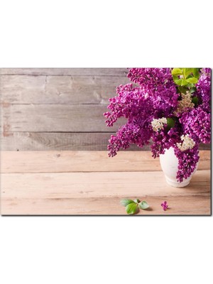 La Vita E Bella Mor Çiçek Temalı Kanvas Tablo DC-1001