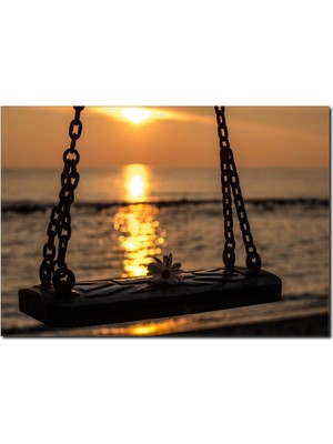 La Vita E Bella Demir Salıncak Detaylı Kanvas Tablo DC-1064