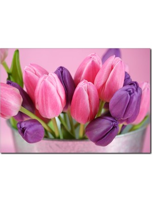 La Vita E Bella Mor Ve Pembenin Dansı Temalı Kanvas Tablo DC-1085