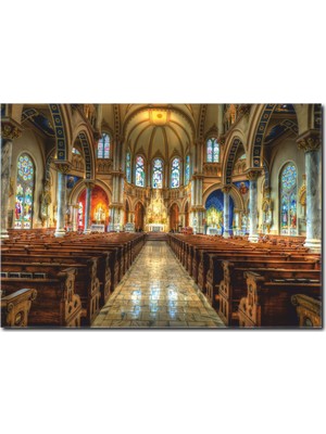 La Vita E Bella Mimari Kilise Kanvas Tablo DN-1006