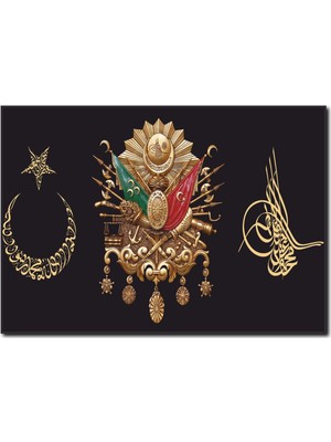 La Vita E Bella Osmanlı Arması Kanvas Tablo DN-1013