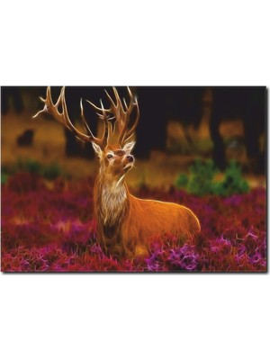 La Vita E Bella Geyik Temalı Fantastik Kanvas Tablo HA-1013