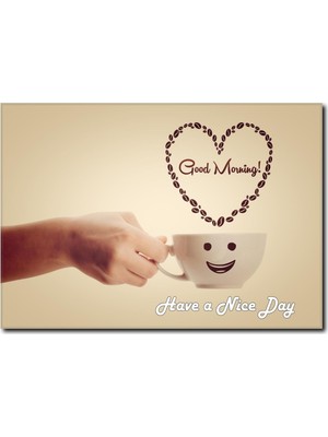 La Vita E Bella Gülenyüz Detaylı Fincan Kanvas Tablo KH-1012