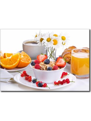 La Vita E Bella Portakal Suyu Eşliğinde Kahvaltı Kanvas Tablo KH-1017