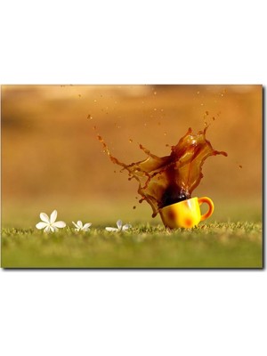 La Vita E Bella Kahve Temalı Kanvas Tablo KH-1028