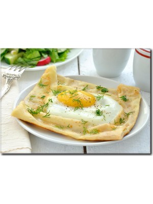 La Vita E Bella Yumurtalı Krep Temalı Kanvas Tablo KH-1045