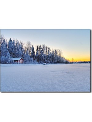 La Vita E Bella Kar Manzarası Detaylı kanvas Tablo MN-1004