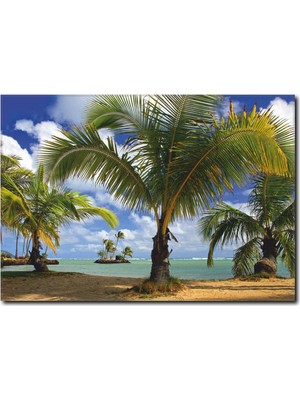 La Vita E Bella Palmiye Ağaçları Temalı kanvas Tablo MN-1005
