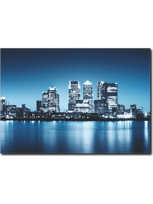 La Vita E Bella Denizden Gökdelen Manzaralı Kanvas Tablo MN-1009