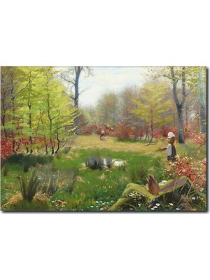 La Vita E Bella İlkbahar Manzarası Temalı Yağlıboya Kanvas Tablo MN-1015