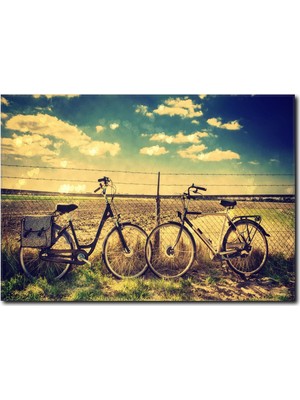 La Vita E Bella Bisiklet Gezintisi Temalı Kanvas Tablo MN-1030