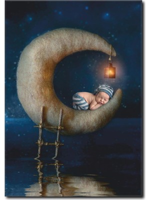 La Vita E Bella Aydede ve Uyuyan Bebek Kanvas Tablo MN-1041