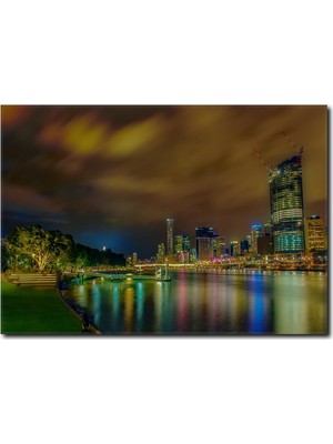 La Vita E Bella Gece Şehir Manzarası Tablo MN-1078