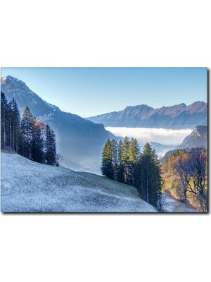 La Vita E Bella Dağ ve Orman Manzarası Kanvas Tablo MN-1086