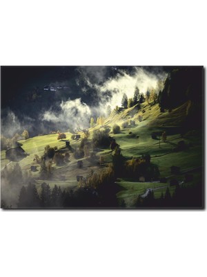 La Vita E Bella Sis ve Orman Manzaralı Kanvas Tablo MN-1099