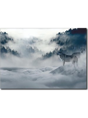 La Vita E Bella Yüksek Tepelerdeki Kurtlar Kanvas Tablo MN-1101