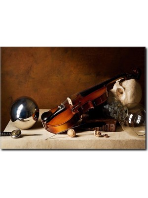 La Vita E Bella Keman Detaylı Kanvas Tablo MS-1005