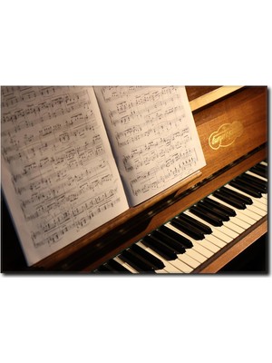 La Vita E Bella Piyano ve Notalar Kanvas Tablo MS-1008