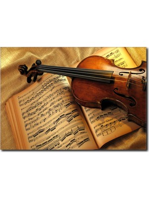 La Vita E Bella Keman Notaları Temalı Kanvas Tablo MS-1009