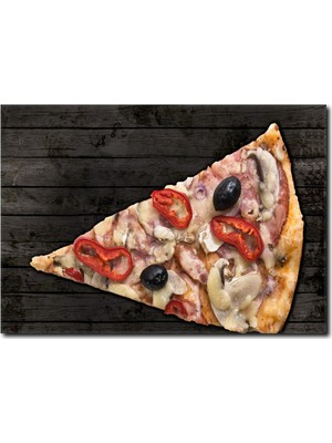 La Vita E Bella Dilim Pizza Temalı Kanvas Tablo PH-1007