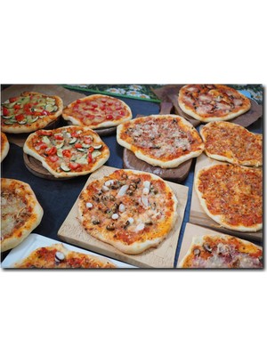 La Vita E Bella Her Çeşit Pizza Temalı Kanvas Tablo PH-1010