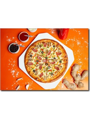 La Vita E Bella Biberli Karışık Pizza Kanvas Tablo PH-1015