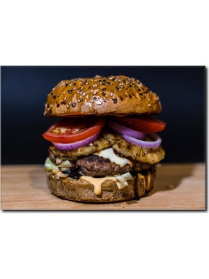 La Vita E Bella Soğanlı Hamburger Kanvas Tablo PH-1024
