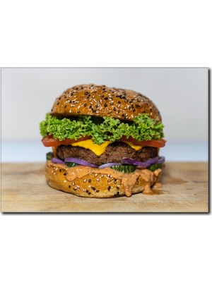 La Vita E Bella Bol Etli Hamburger Kanvas Tablo PH-1025